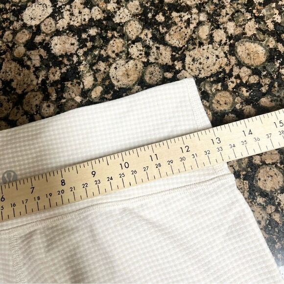 Lululemon Wunder Under Crop Leggings Beige White Size 6 - Picture 4 of 6